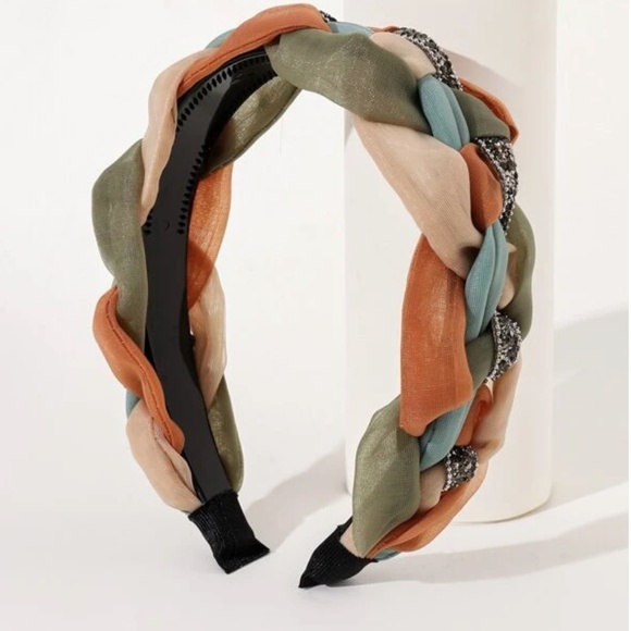 BellanBlue Accessories - Rhinestone Braided Colorful Headbands